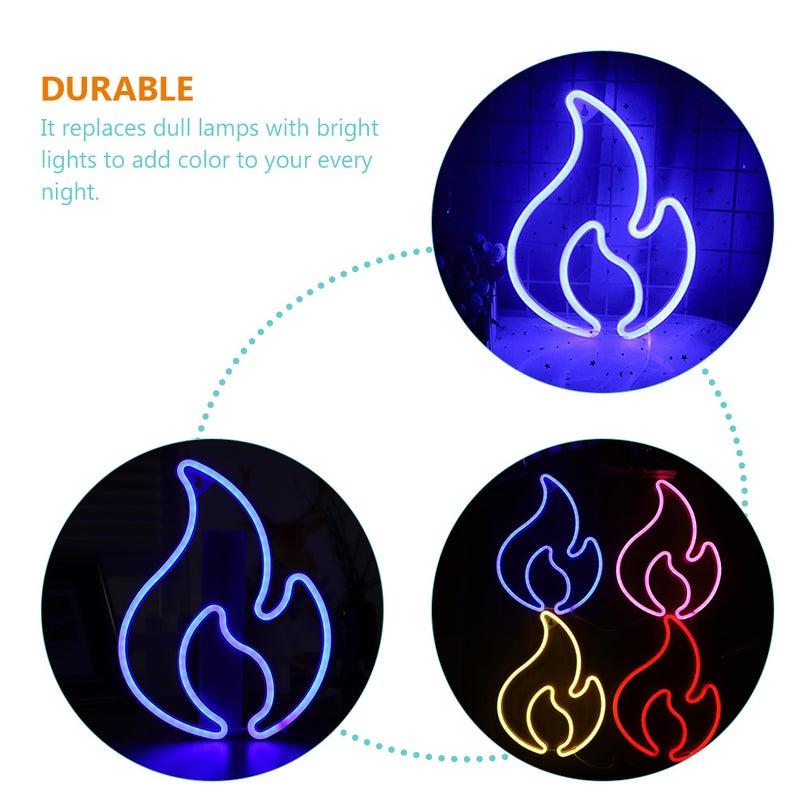 Neon Light Party Atmosphere Light Flame Neon Lamp Hanging Decoration - Image 4