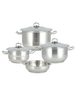 ALBERTO 7 Piece Cookware Set With Lid Stainless steel  - Image 1
