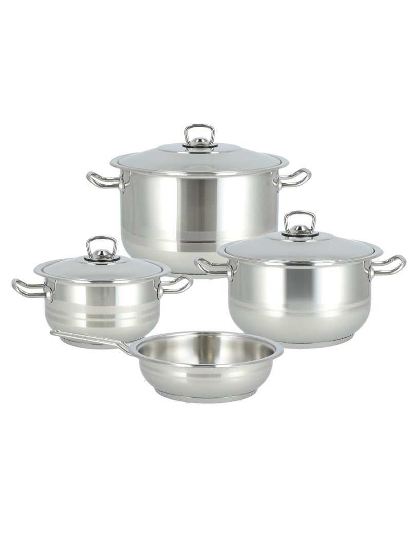 ALBERTO 7 Piece Cookware Set With Lid Stainless steel - Image 1