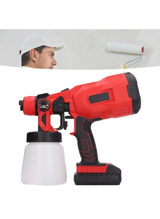 Portable Automatic High-Pressure Paint Spray Gun – 21V Cordless Paint Sprayer, 38000RPM Motor, 800ml Capacity, 100–200cm Spraying Distance, for Home, Furniture, Walls & DIY Projects - Image 3