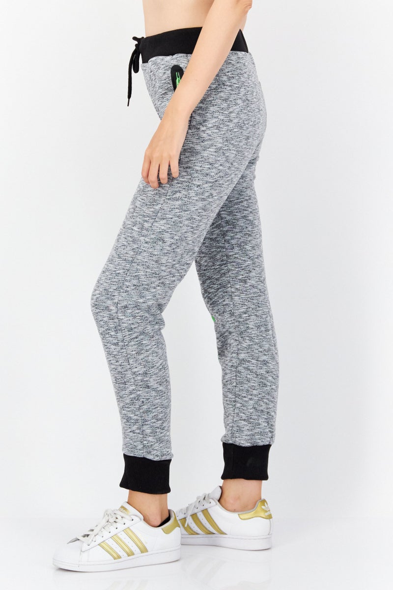 GEOGRAPHICAL NORWAY Women Straight Leg Graphic Printed Jogger Pants, Grey  - Image 4