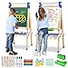 JOYOOSS Easel for Kids Art Easel Kids Easels for ToddlersWooden Kid Easel with Paper Roll Adjustable Magnetic Double Sided Kids Dry Erase BoardBirthday Gifts for 112 Year Old Girls or Boys Blue - Image 3