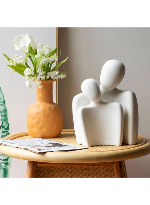 E-Greetshopping Couple Art Sculpture, Ceramics Couple Dance Figurine, Romantic Lover Statue Elegant Couple Ornament For Living Room Bedroom, Figurine Desk Decor Ornament For Home Office Decoration