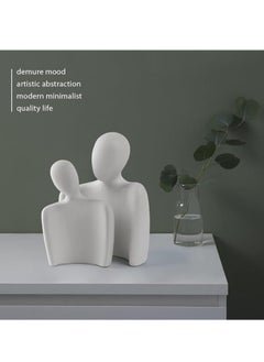Generic E-Greetshopping Couple Art Sculpture, Ceramics Couple Dance Figurine, Romantic Lover Statue Elegant Couple Ornament For Living Room Bedroom, Figurine Desk Decor Ornament For Home Office Decoration  - Image 3