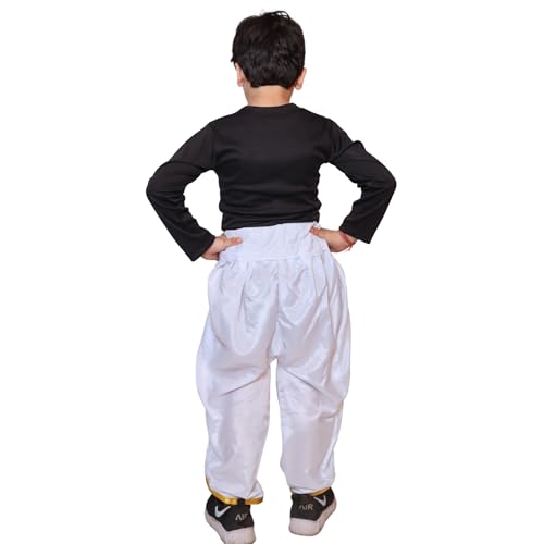 Kaku Fancy Dresses White Dhoti For Kids, Dhoti For Boys & Girls (Only Dhoti), 10-12 Years - Image 5