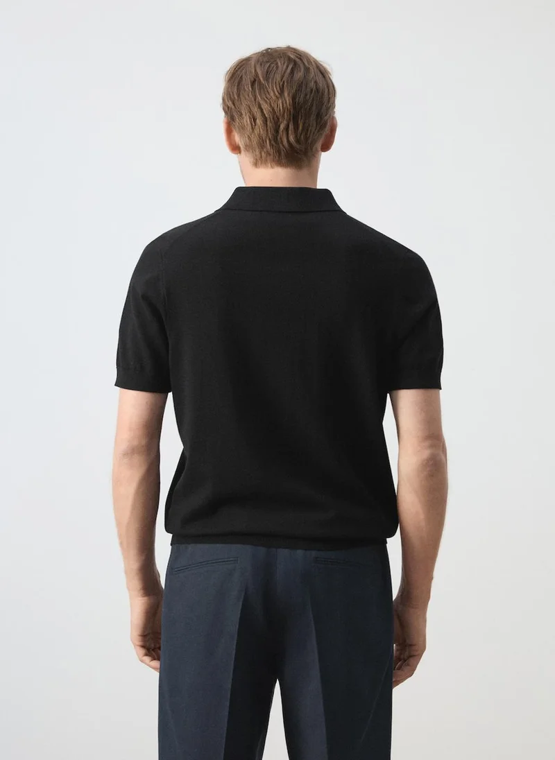 مانجو مان Fine-Knit 100% Cotton Polo