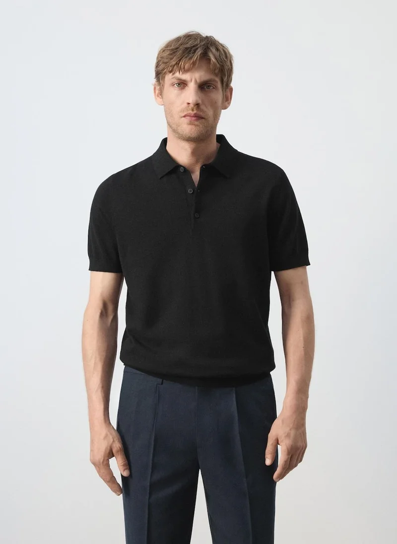 مانجو مان Fine-Knit 100% Cotton Polo