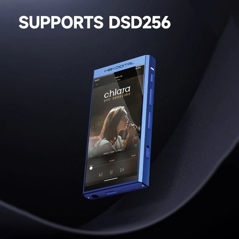 HiBy M300 32G Android 13 MP3 Music Player, HiFi Audio, Bluetooth WiFi, USB DAC Dsd, FM Radio, Dual Mic, Built-In Speaker, 29h Battery, Blue - Image 2