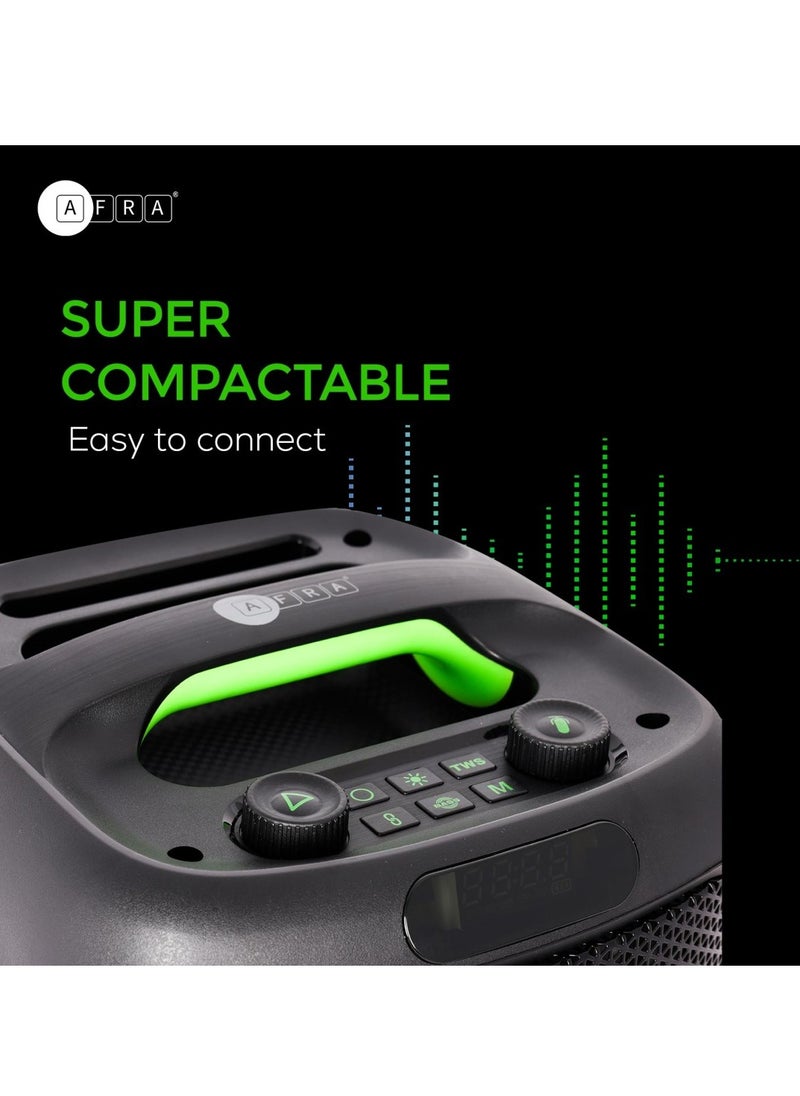AFRA AFRA Bluetooth Speaker, 30 Watts, Black, Plastic Body, Ultra Bass, 7.4V/3000mah Rechargeable Battery, RGB Lighting, AF-0030BSBK, 2 Years Warranty.  - Image 5