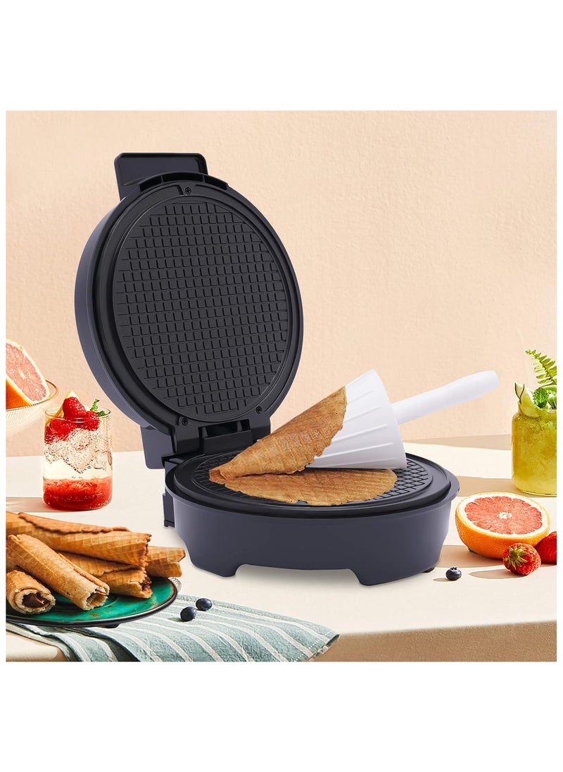 Generic - 1000W Waffle Iron, Ice Cream, Horniron, Waffle Machine, Waffle Iron, Vending Machine, Black - Image 1