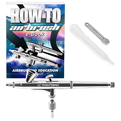 PointZero Dual-Action 2cc Gravity-Feed Airbrush Set - .2mm Nozzle - Image 1