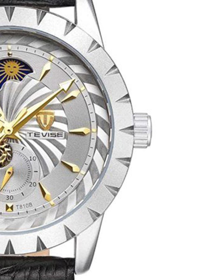 تيفيز ساعة بعقارب مع سوار من الجلد طراز N9022G-S للرجال - Image 4