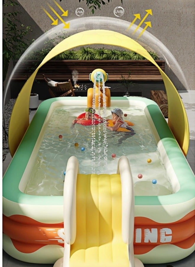 GGEROU Swimming pool awning, Swimming Pool Shade Cover UV Protection Waterproof Outdoor Canopy(Awning-Small) - Image 4