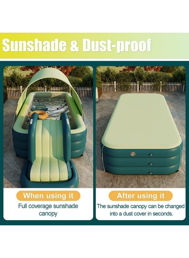 GGEROU Swimming pool awning, Swimming Pool Shade Cover UV Protection Waterproof Outdoor Canopy(Awning-Small) - Image 5