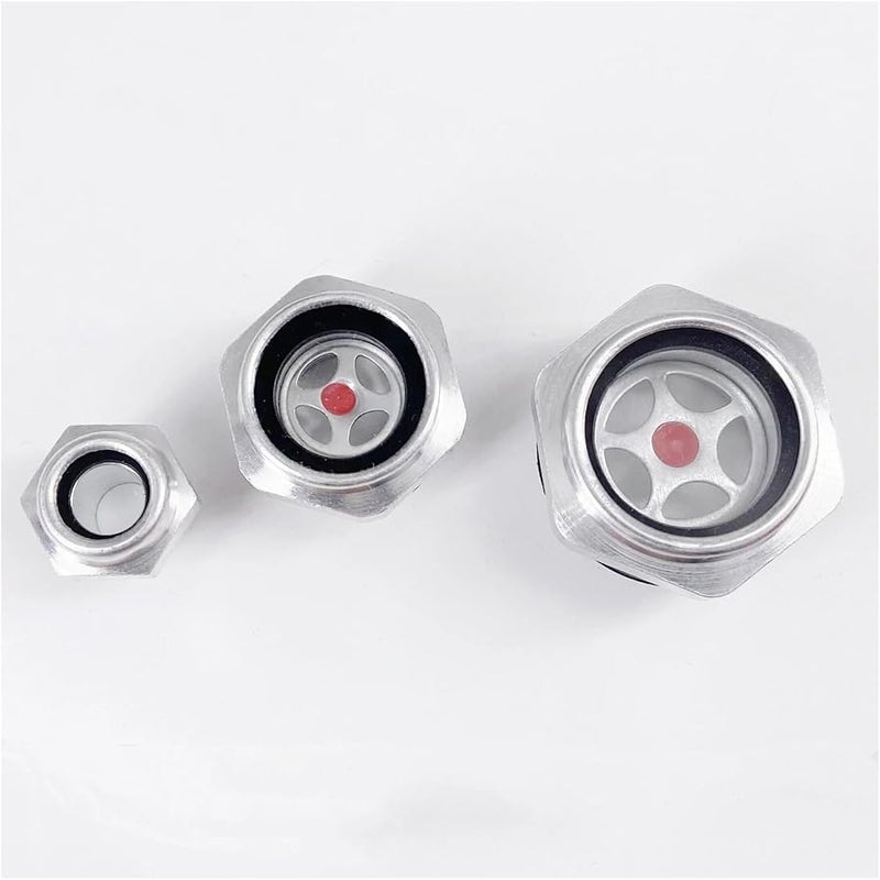 M60x2 Metric Male Thread Aluminum Alloy Oil Level Sight Glass Window Gauge - Image 2