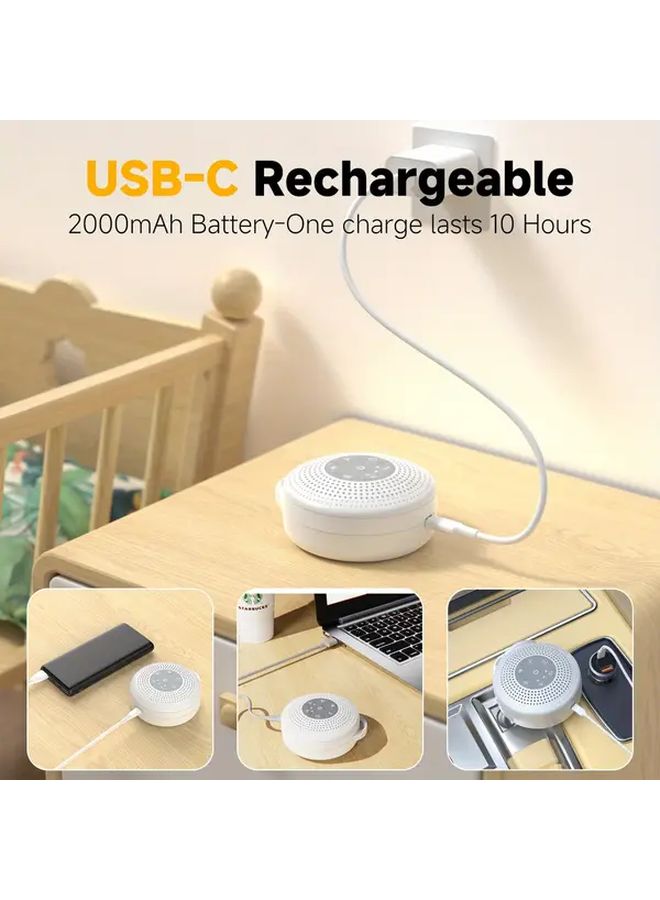 White Noise Machine Portable With 21 Sounds Timer Volume Control For Sleep - Image 1