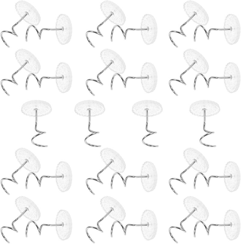 50pcs Stainless Steel Spiral Bed Skirt Pins Fabric Slipcover Decorative Nails Upholstery Twist Push Pins for Sofa Covers and Furniture Fixing - Image 1