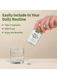 SNAP SUPPLEMENTS تركيبة لنمو الشعر واللحية، شعر أكثر كثافة وقوة ورجولة - غنية بالبيوتين ومستخلص الخيزران، مكمل غذائي - 60 كبسولة  - Image 5