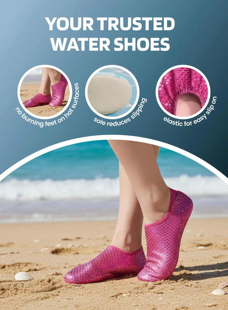 Slipstop s Slipstop Rubin Foil Print Adult Non Slip Water and Beach Shoes UPF 50 Plus Sun Protection Lightweight Quick Dry Swim Ready Footwear for Women | Best Price UAE