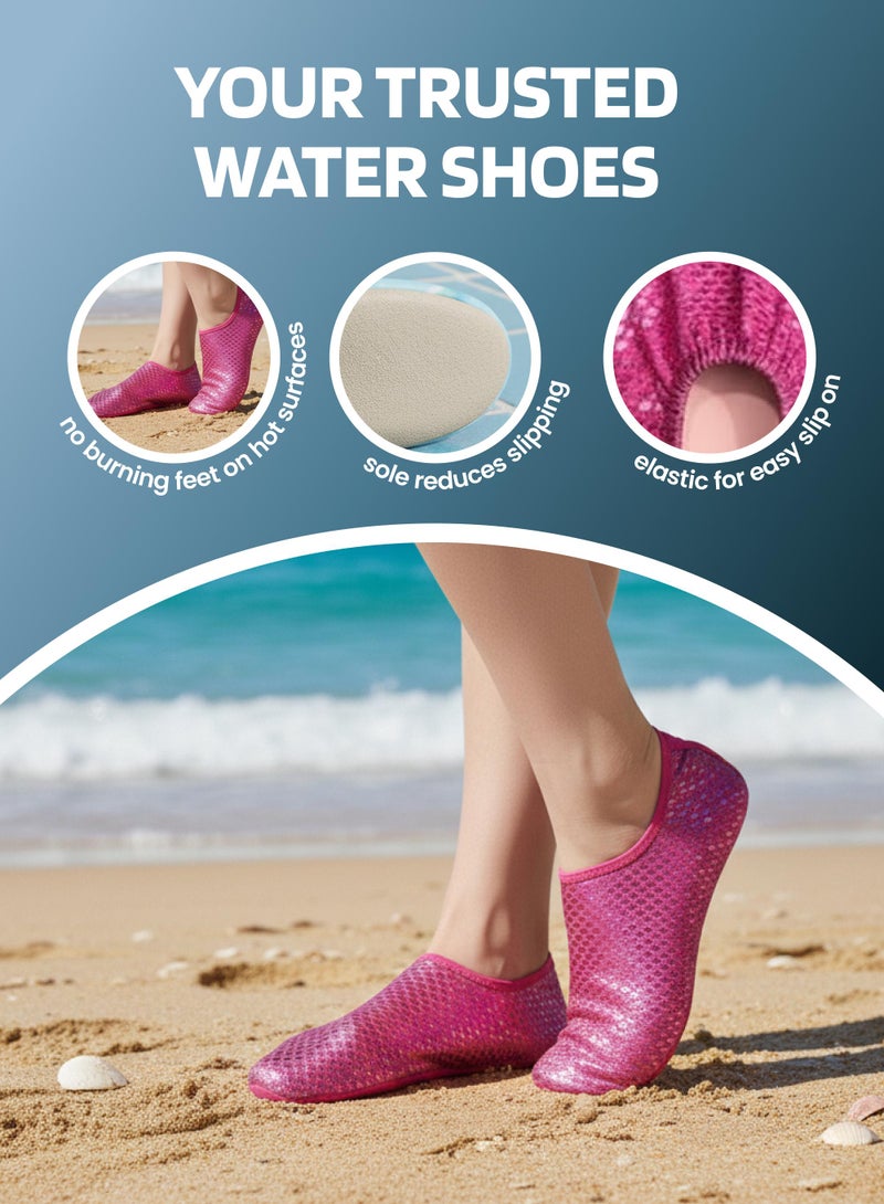 Slipstop Rubin Foil Print Adult Non Slip Water and Beach Shoes UPF 50 Plus Sun Protection Lightweight Quick Dry Swim Ready Footwear - Image 3