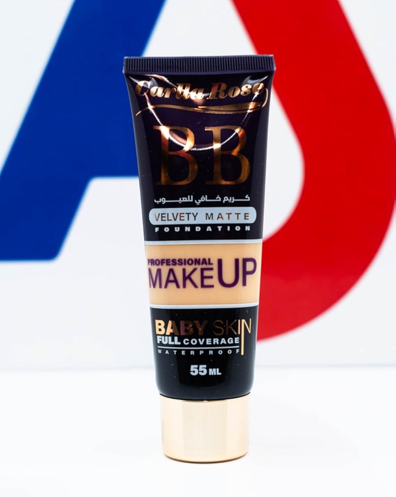 BB Foundation, Velvety Matte, Full Coverage Waterproof, 55ml, No. 82