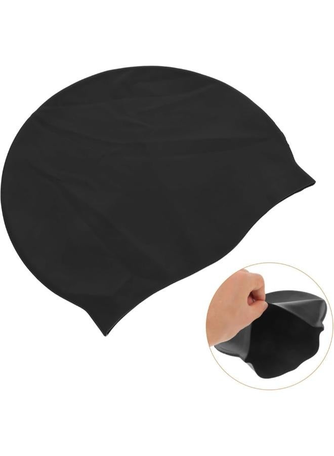 Sainteve Waterproof Adult Swimming Hat Durable and Non-Slip Silicone Swim Cap for All Sizes - Image 1