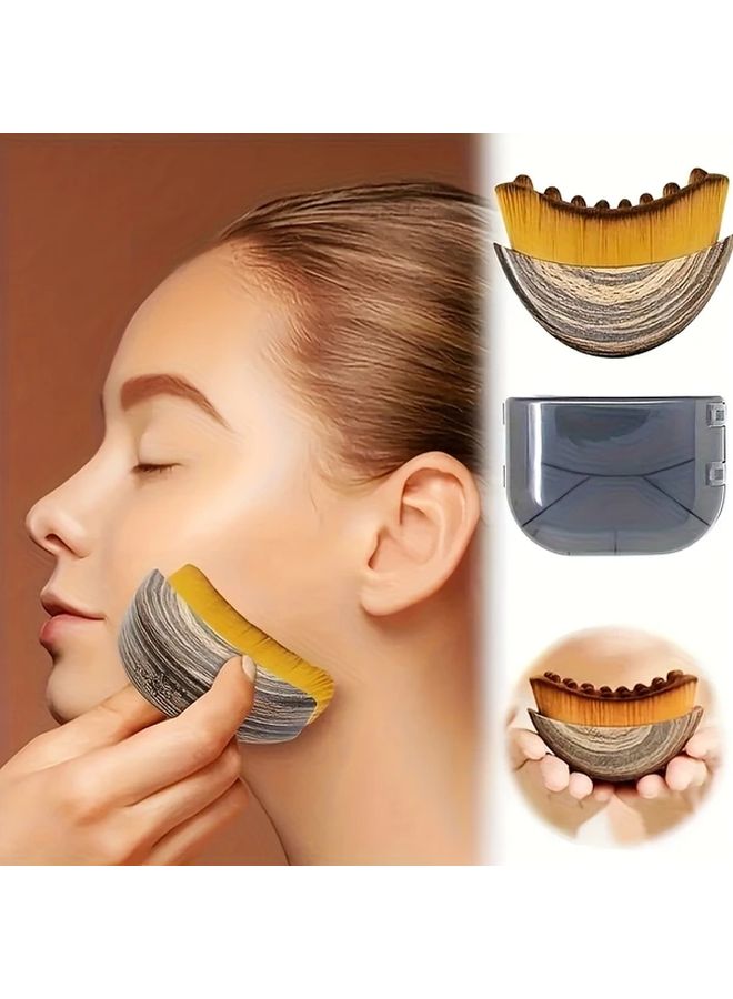 1pc Face Body Brush With Storage Case Soft Polyester Bristles For Lymphatic Massage - Image 2