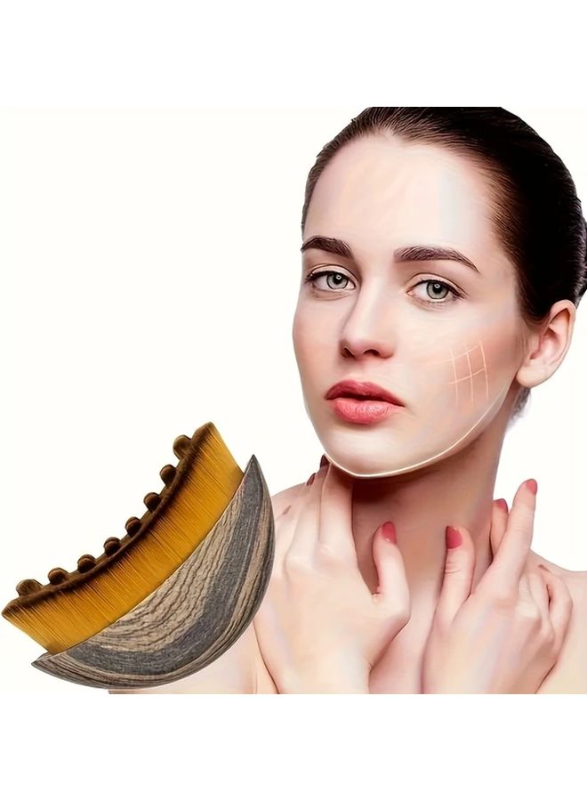 1pc Face Body Brush With Storage Case Soft Polyester Bristles For Lymphatic Massage - Image 3