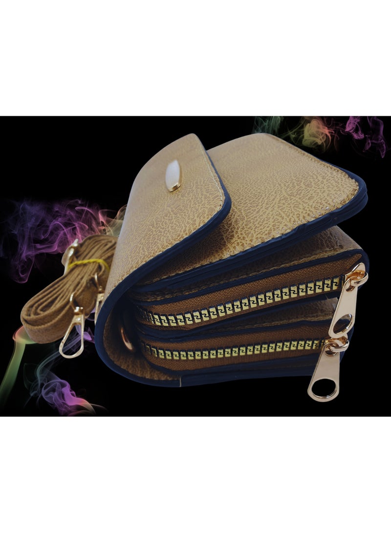 TO FASHION TO 3002 LEATHER WOMEN, GIRLS CROSS BODY BAG, SHOULDER BAG, WITH ATTATCHED BELT, MODERN, UNIQUE AND ELEGANT DESIGN, DIMENSIONS 12*19*8 CM COFFEE A - Image 4