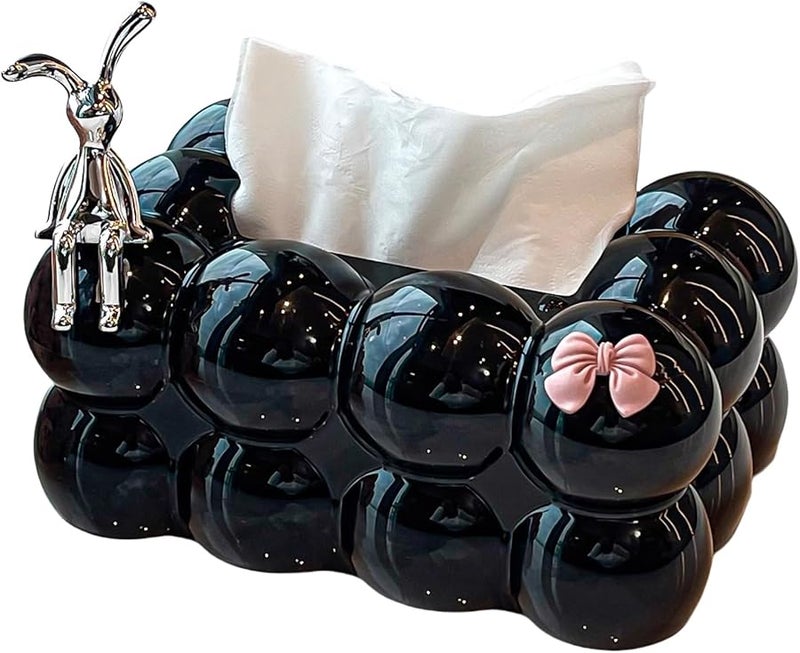 حامل علبة المناديل بتصميم الأرنب، زخرفي وصديق للأطفال للاستخدام في المنزل أو المكتب، اللون أ - Image 5