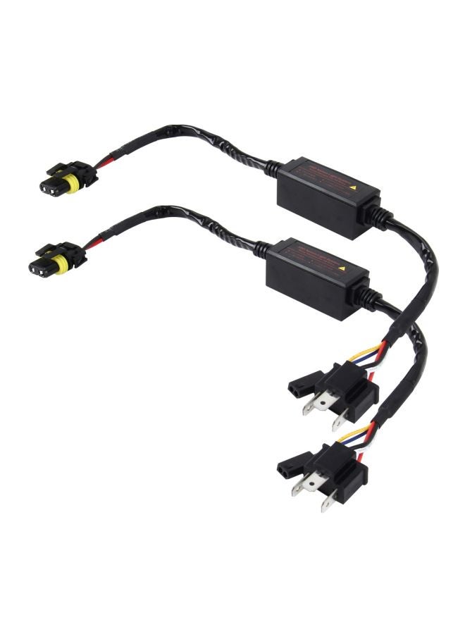 Loquat 2-Piece Universal H4 Bulb Harness Wiring Relay Set
