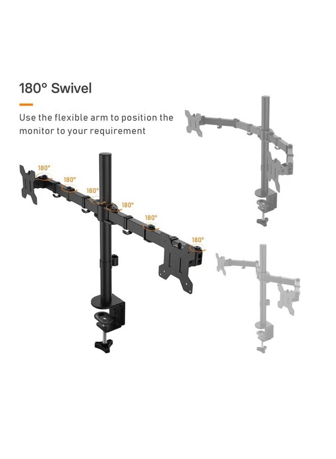 شاشة ألعاب LED مزدوجة LCD قابلة للتعديل، شديدة التحمل، مع حامل ذراع. - Image 4