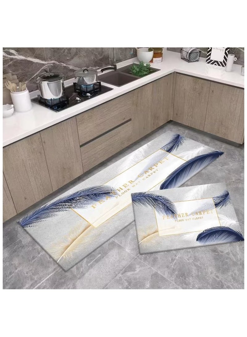 ليستر LESTER سجادة مطبخ مقاومة للزيت وقابلة لامتصاص الماء، سجادة مطبخ سريعة الجفاف، سجادة مدخل غير قابلة للانزلاق، حصائر أرضية من جلد الدياتوم،  بألوان متعددة 40X60x40X120 سم.