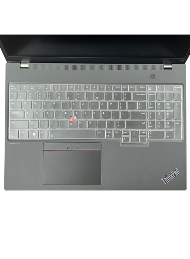 غطاء لوحة المفاتيح متوافق مع 2023 لينوفو ThinkPad E16 L16 T16 P16 P16v P16s 16 بوصة ThinkPad L15 Gen 4 15.6 بوصة ThinkPad E16 L16 T16 P16 P16v P16s Gen 2 - Image 1