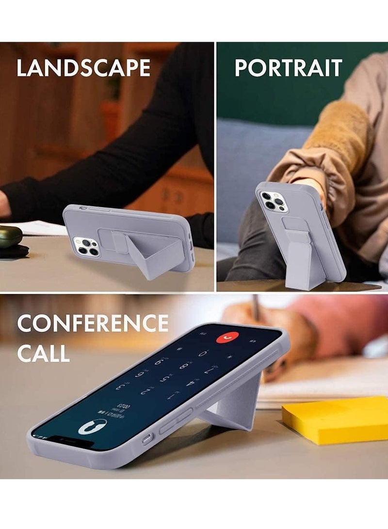 جراب iPhone 12 Pro مقاس 6.1 بوصة مع حامل مغناطيسي بقبضة الإصبع وغطاء واقٍ مقاوم للصدمات - Image 2