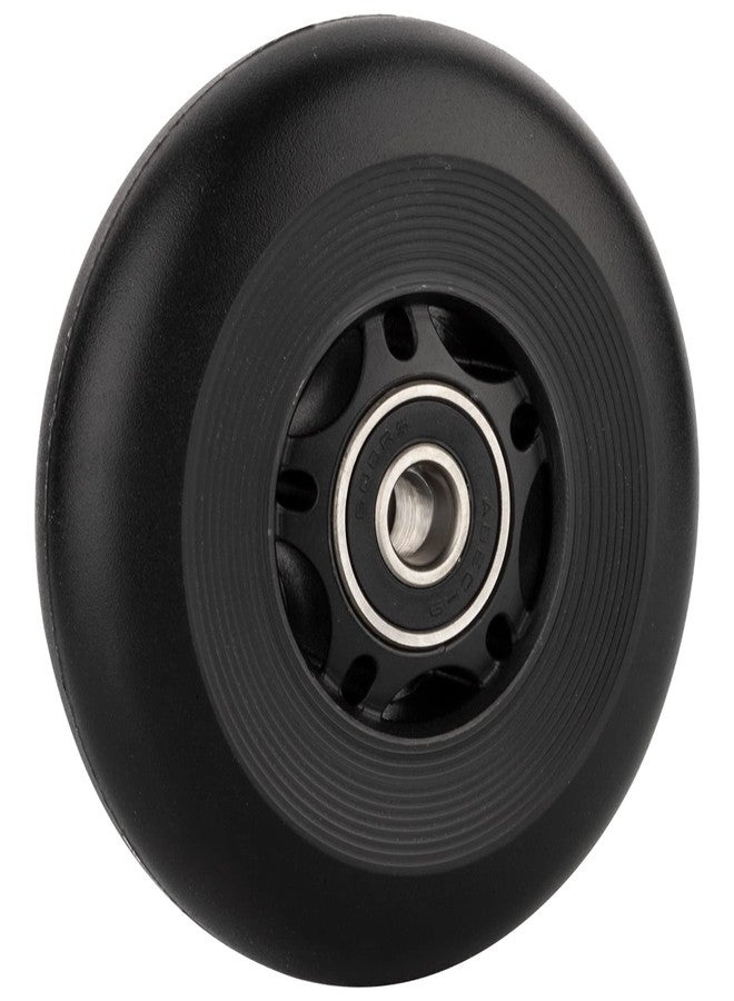 AOWESM Inline Skate Wheels 80mm 76mm 72mm 85a Outdoor Indoor Black Blue Red Roller Hockey Blades Replacement Wheels w/Bearings ABEC-9 and Floating Spacers (4-Pack) (Black, 80mm) - Image 5