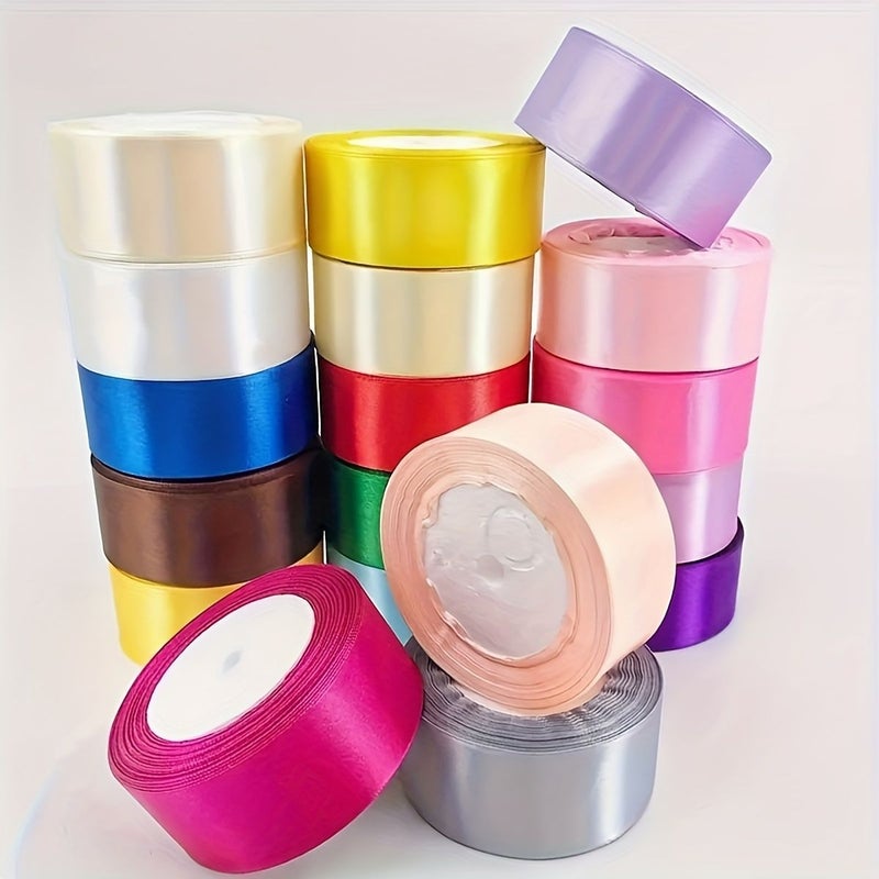 Peach Pink 2Pcs 1.5 Inch Wide Satin Ribbon for Gift Wrapping And Wedding Decor - Image 2