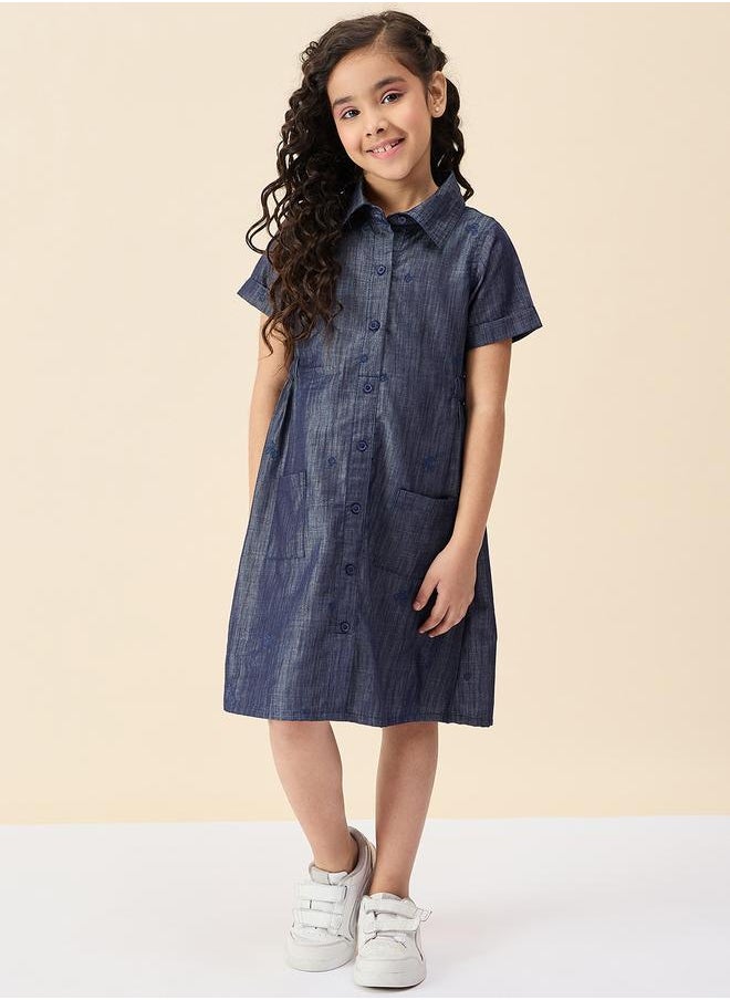Stylo Bug Chambray Button-Down Dress  - Image 1