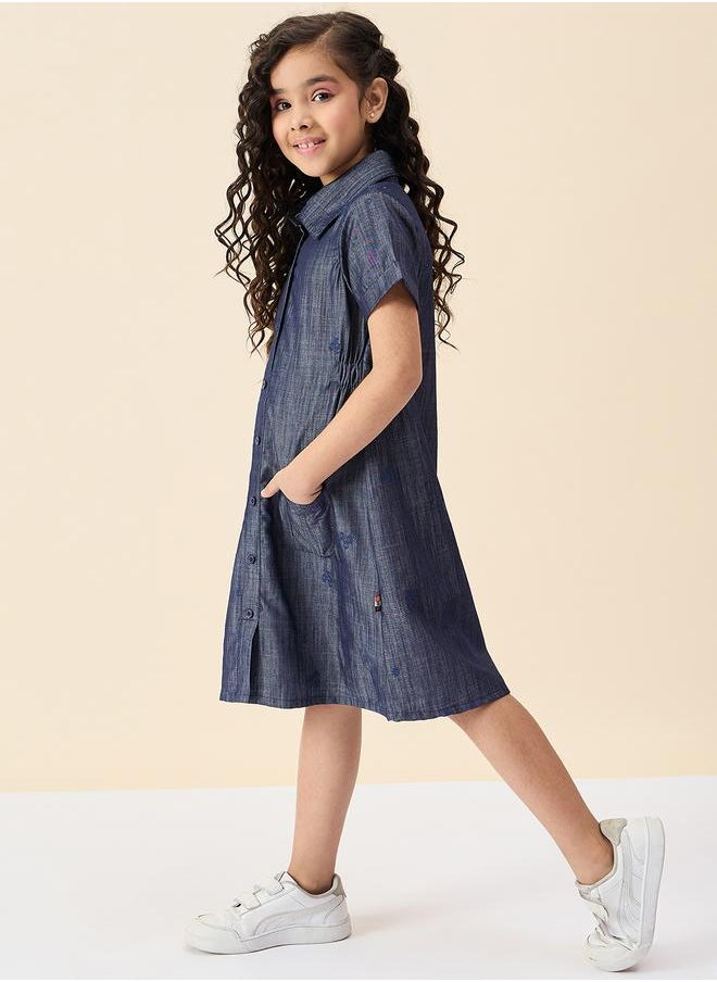 Stylo Bug Chambray Button-Down Dress  - Image 3