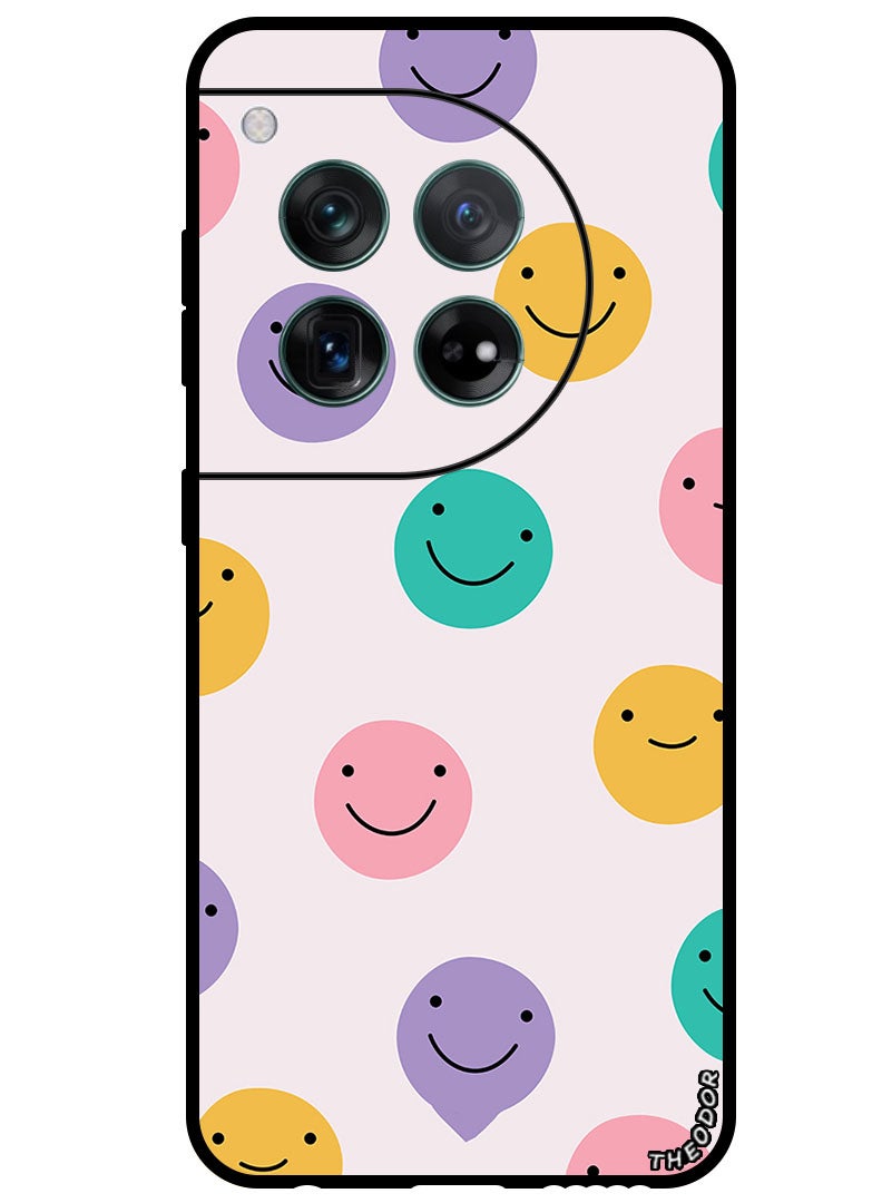 Theodor Protective Case Anti Scratch Shock Proof Bumper Cover For OnePlus 12 Smileys - Image 1