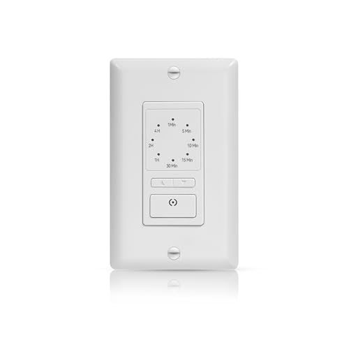 ECOELER 4Hrs Countdown Timer Switch, 1-5-10-20-30-60 Min, 2-4 Hour, Wall Timer Switch with Constant On Mode for Bathroom Fans and Lights, Neutral Wire Required, ETL&FCC Listed, White - Image 1