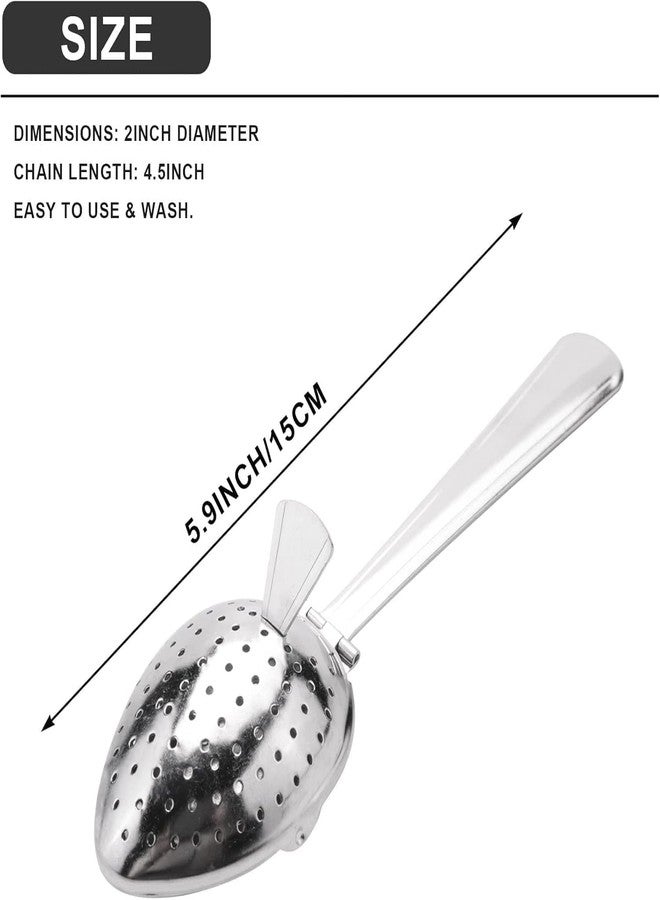 SelHeng Silver Stainless Steel Tea Infuser Strainer Spoon Loose Leaf Filter Herbs Spice NEW!Tea Strainers and Filters, Tea Filters, About 15cm in length - Image 2