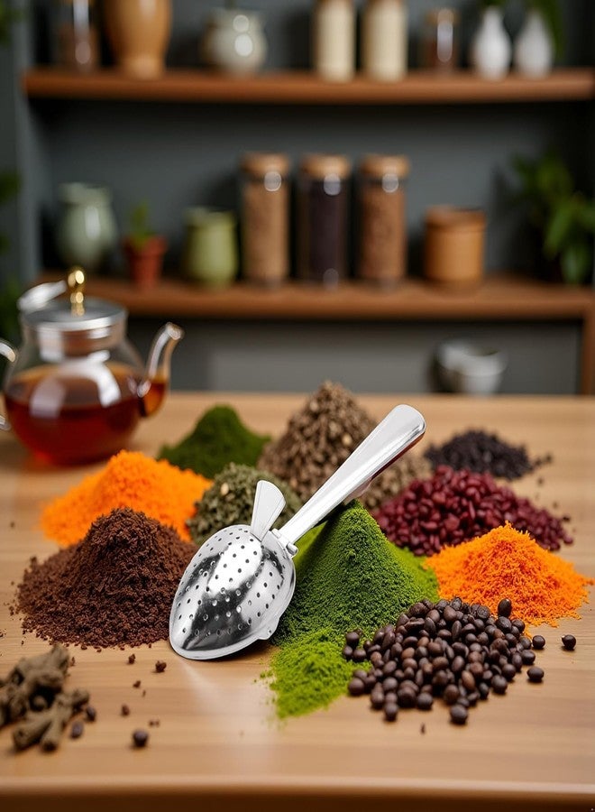 SelHeng Silver Stainless Steel Tea Infuser Strainer Spoon Loose Leaf Filter Herbs Spice NEW!Tea Strainers and Filters, Tea Filters, About 15cm in length - Image 5
