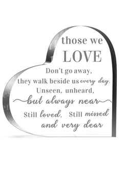 Jetec Jetec Bereavement Gift Acrylic Heart Sympathy Gift Memorial Condolence Gift for Loss of Loved One Remember Me Grieving Gift for Christmas Remembrance Table Decor(5 x 5 x 0.6 Inch)  - Image 1