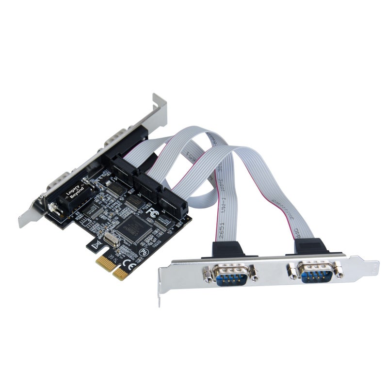 SIIG Legacy and Beyond Series Quad (4 Port) Serial RS-232 PCIe Card with 16C550 UART - Image 2