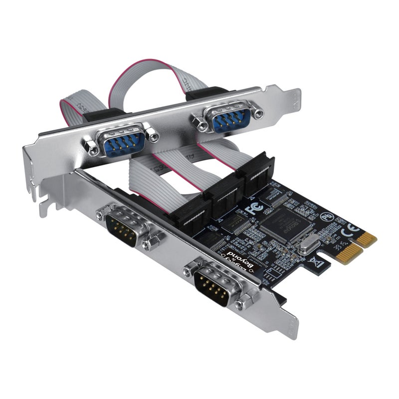 SIIG Legacy and Beyond Series Quad (4 Port) Serial RS-232 PCIe Card with 16C550 UART - Image 1