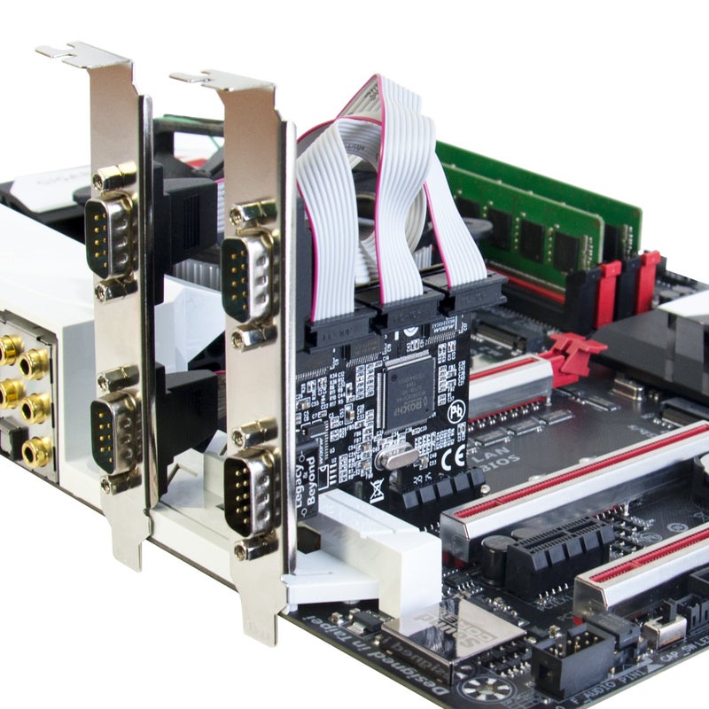 SIIG Legacy and Beyond Series Quad (4 Port) Serial RS-232 PCIe Card with 16C550 UART - Image 3