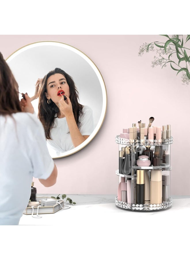 لوكاداه منظم مكياج - صندوق تخزين مستحضرات تجميل أكريليك متعدد الأقسام للفرش، أحمر الشفاه، كريم الأساس، منتجات العناية بالبشرة، المجوهرات، طلاء الأظافر، أدوات الزينة، المكتب، الحمام، منظم محمول شفاف للمنزل، منتجات السفر والجمال - Image 2