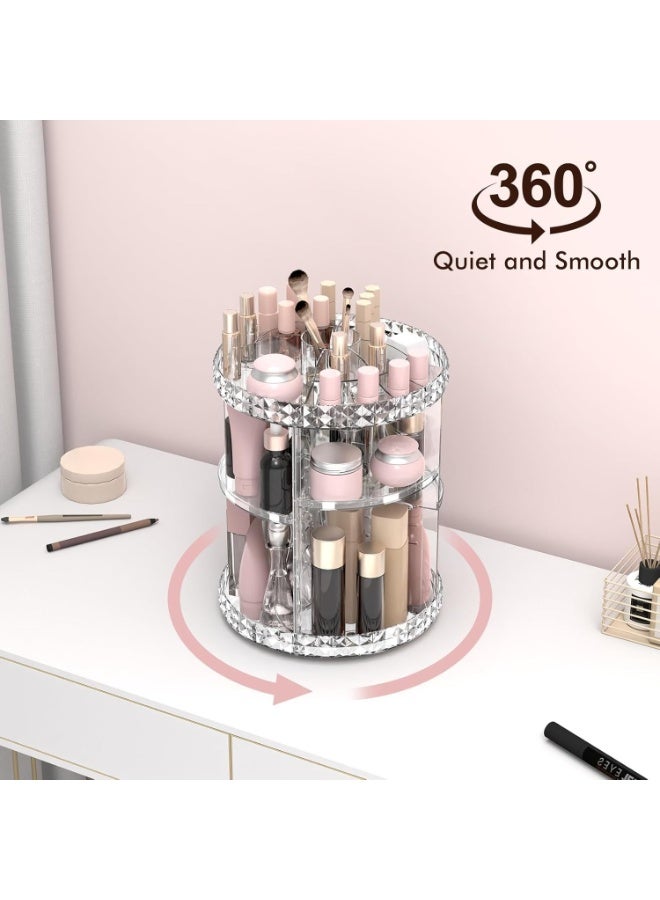 لوكاداه منظم مكياج - صندوق تخزين مستحضرات تجميل أكريليك متعدد الأقسام للفرش، أحمر الشفاه، كريم الأساس، منتجات العناية بالبشرة، المجوهرات، طلاء الأظافر، أدوات الزينة، المكتب، الحمام، منظم محمول شفاف للمنزل، منتجات السفر والجمال - Image 3