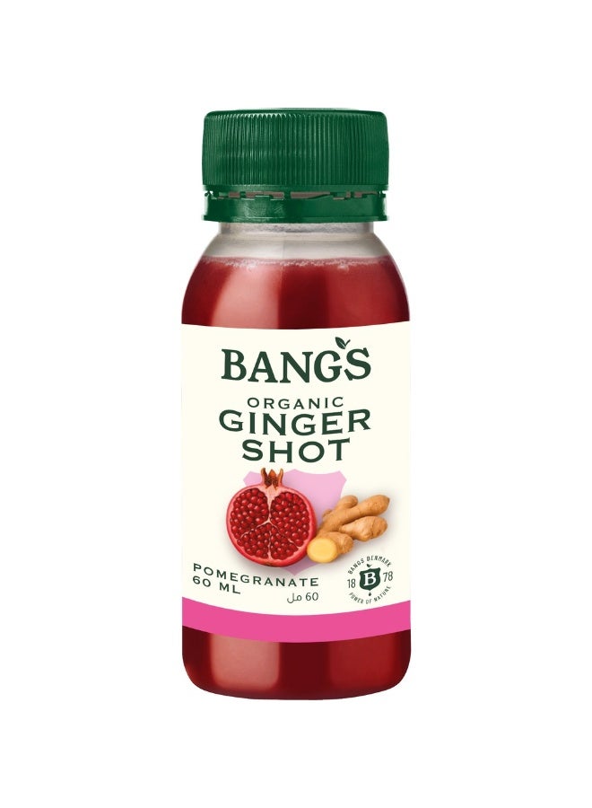 BANGS Organic Ginger Shot With Pomegranate 60ml - Image 1